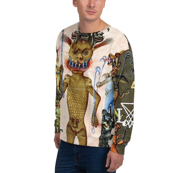 Medieval Lucifer (Satan) Demonic Unisex Sweatshirt - The Luciferian Apotheca