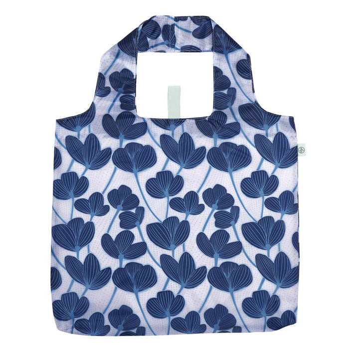 Modern Poppy blu Reusable Shopping Bag Reusable Shopping Bag - rockflowerpaper