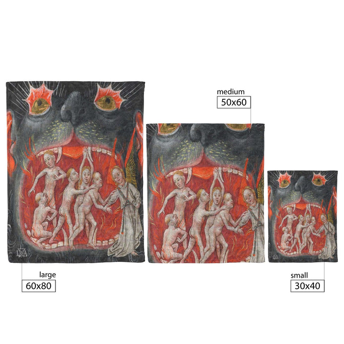 Mouth of Hell Demonic Fleece & Sherpa Blanket - The Luciferian Apotheca