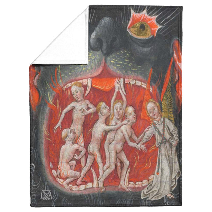 Mouth of Hell Demonic Fleece & Sherpa Blanket - The Luciferian Apotheca