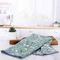 Mushroom Forest blu Kitchen Tea Towel TEATOWEL - rockflowerpaper