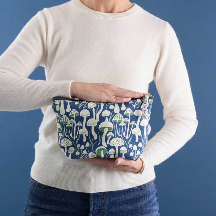 Mushrooms Medium Canvas Pouch Pouch - rockflowerpaper