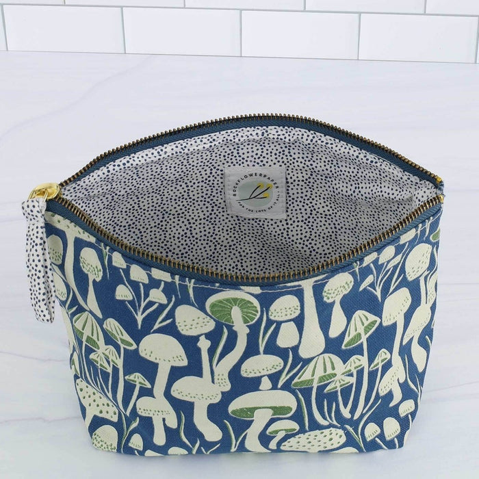 Mushrooms Medium Canvas Pouch Pouch - rockflowerpaper