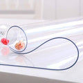 NECAUX Clear PVC Table Cover Protector 23.6 x 86.6 Inch 1.5mm Thick