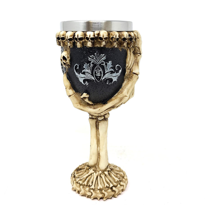 Necromancy Skeleton Hand 6 oz Goblet w/ Stainless Steel Cup