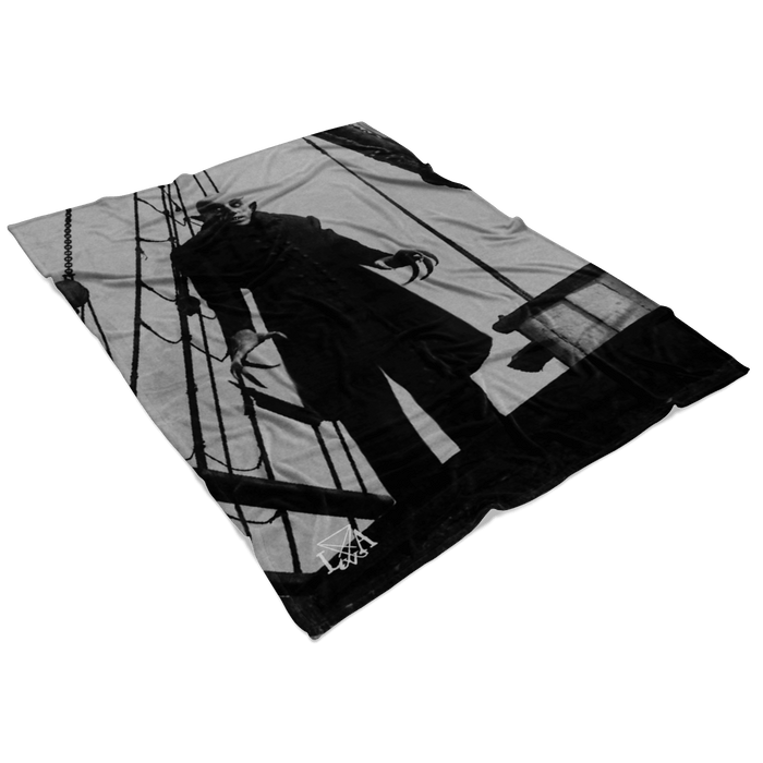 Nosferatu upon Empusa (ship) Fleece Blanket - The Luciferian Apotheca