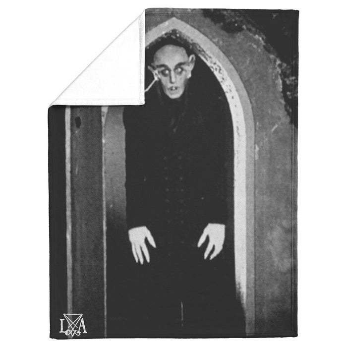 Nosferatu Vampyre in Castle Fleece Blanket - The Luciferian Apotheca