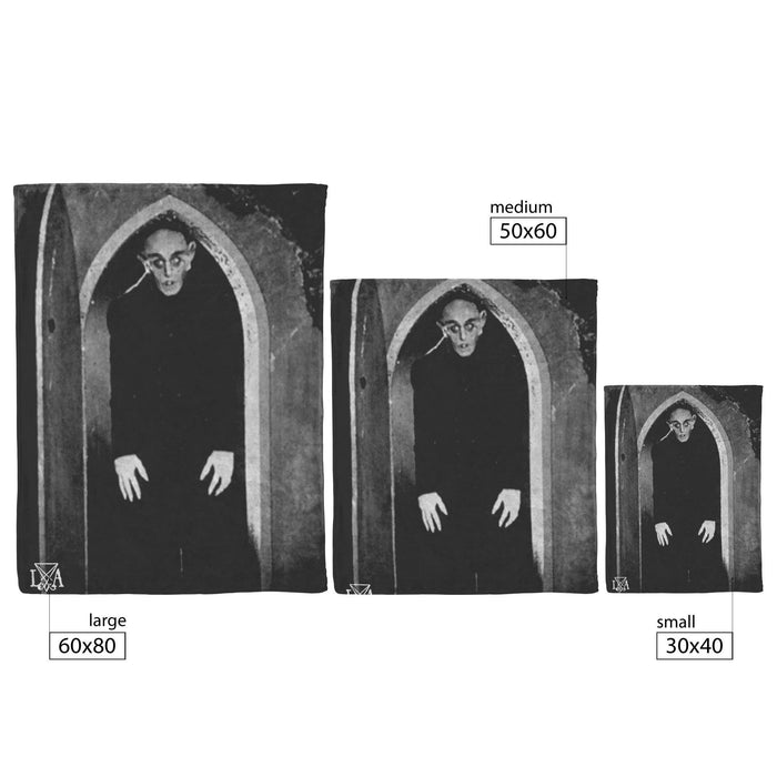 Nosferatu Vampyre in Castle Fleece Blanket - The Luciferian Apotheca