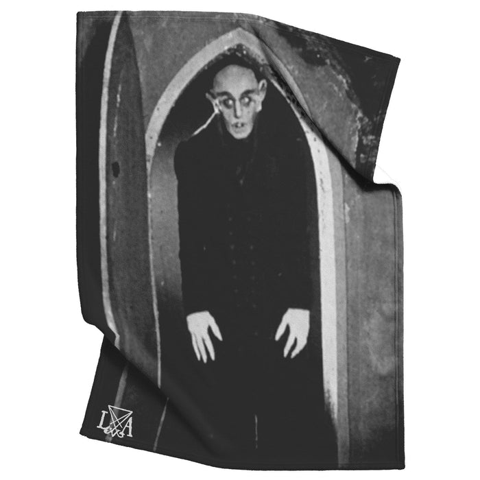 Nosferatu Vampyre in Castle Fleece Blanket - The Luciferian Apotheca