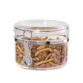 Oggi Medium-Sized Clear Canister with Clamp Lid, 61 oz - Large Airtight Food Storage Container, for Kitchen & Pantry Storage of Bulk, Dry Foods, Pasta, Flour, Sugar, Coffee, Rice, Tea, Spices & Herbs