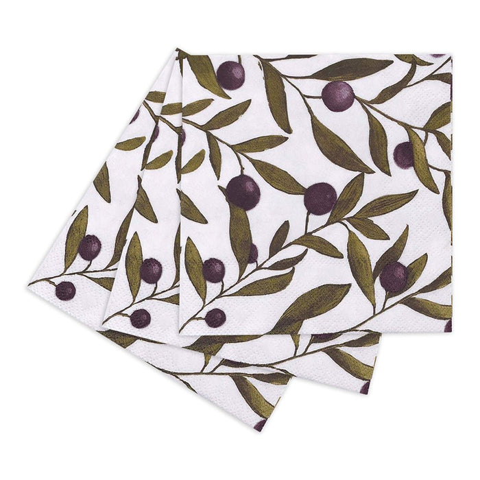 Olives Printed Paper Cocktail Napkins - 20 Pack Paper Cocktail Napkin - rockflowerpaper