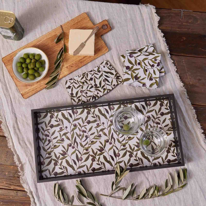Olives Printed Paper Cocktail Napkins - 20 Pack Paper Cocktail Napkin - rockflowerpaper