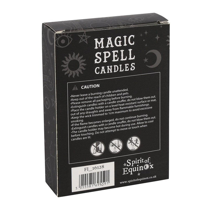 PACK OF 12 BLACK 'PROTECTION' CHIME SPELL CANDLES - The Luciferian Apotheca
