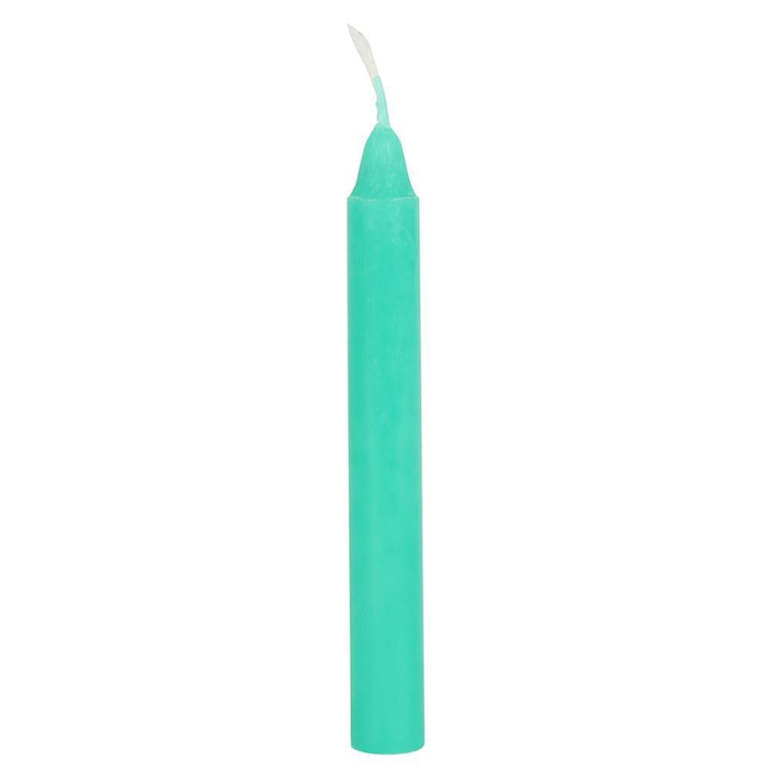 PACK OF 12 GREEN 'LUCK' (Chime Candles) SPELL CANDLES - The Luciferian Apotheca