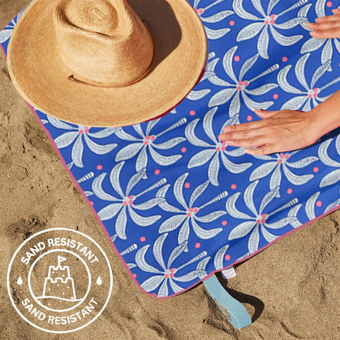 Palm Bunch Reversible Eco Beach Towel Beach Towel - Rockflowerpaper