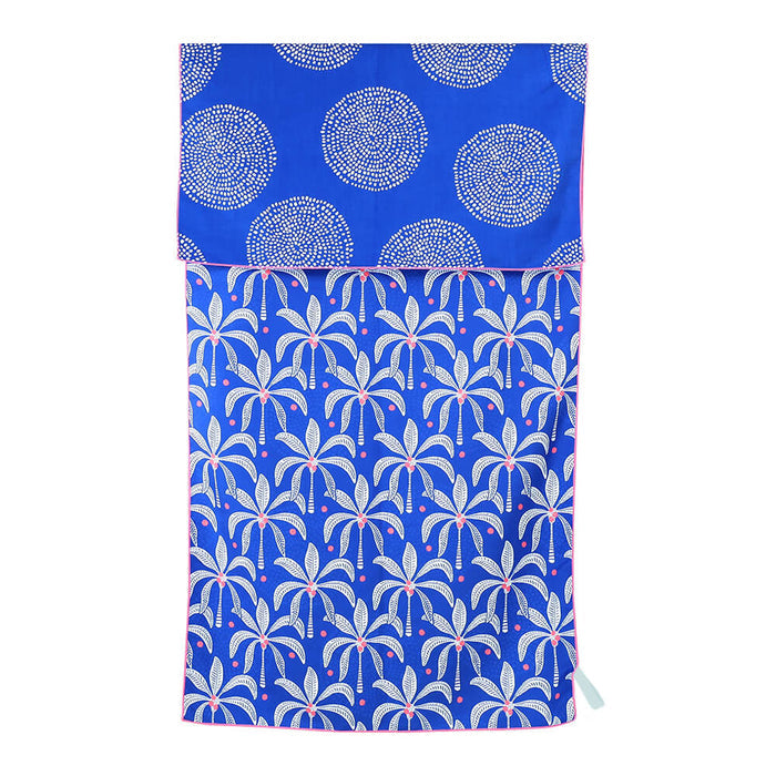 Palm Bunch Reversible Eco Beach Towel Beach Towel - Rockflowerpaper