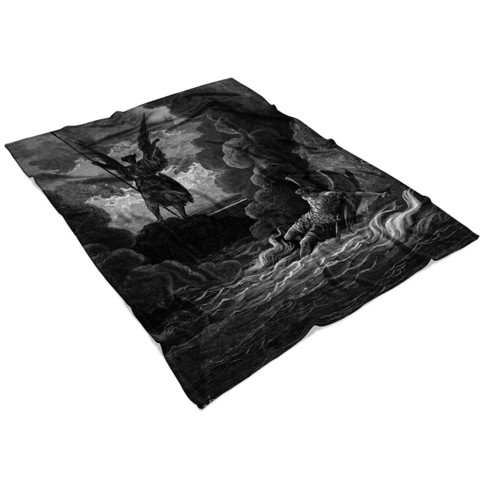 Paradise Lost Satan Summoning Fallen Angels Fleece Blanket - The Luciferian Apotheca