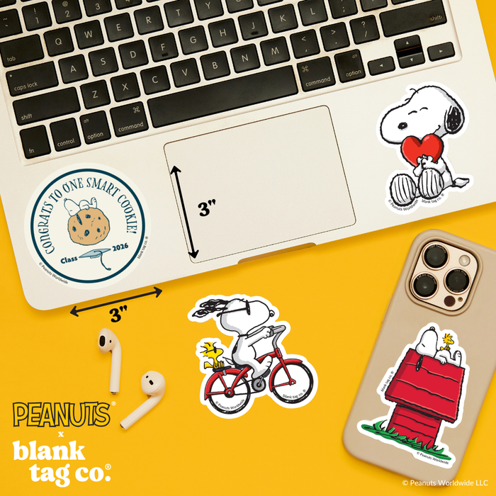 Peanuts® Waterproof Sticker - Congrats To One Smart Cookie