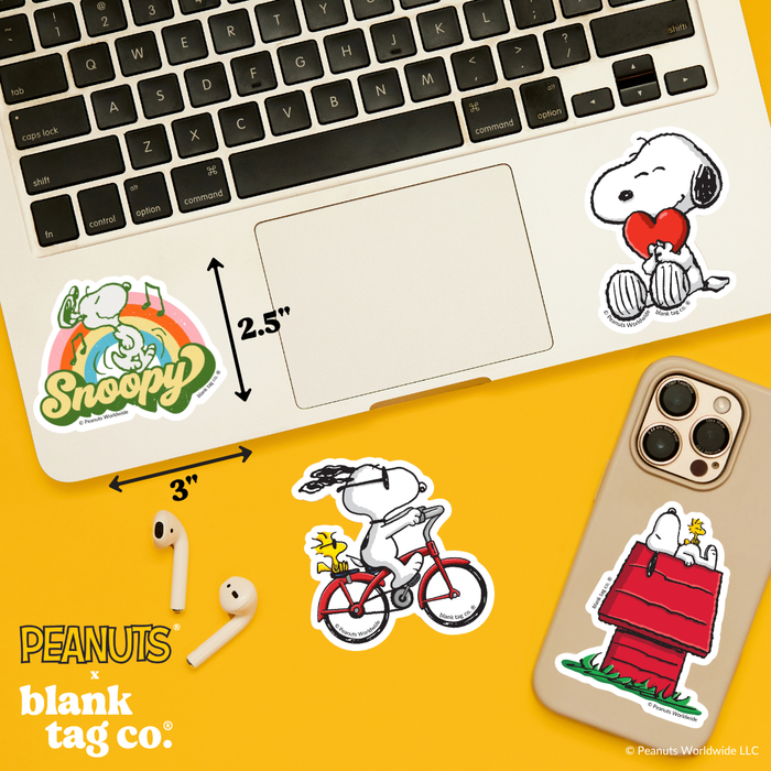 Peanuts® Waterproof Sticker - Groovy Dancing Snoopy
