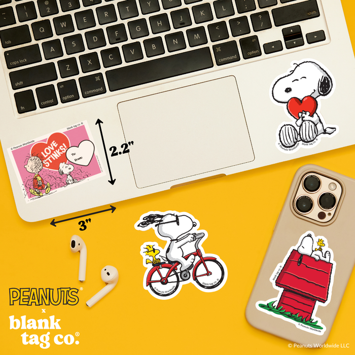 Peanuts® Waterproof Sticker - Love Stinks