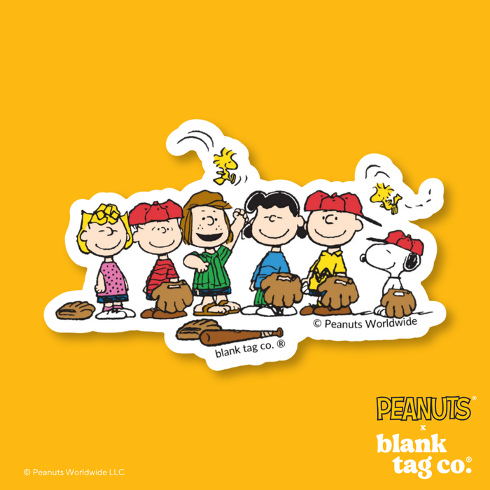 Peanuts® Waterproof Sticker - Peanuts Gang Playing Baseball
