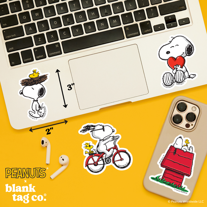 Peanuts® Waterproof Sticker - Snoopy Carrying Woodstock