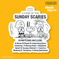 Peanuts® Waterproof Sticker - Sunday Scaries