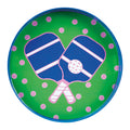 Pickleball Green Round Lacquer Serving Tray
