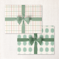 picnic basketweave + mint bursts double-sided wrap
