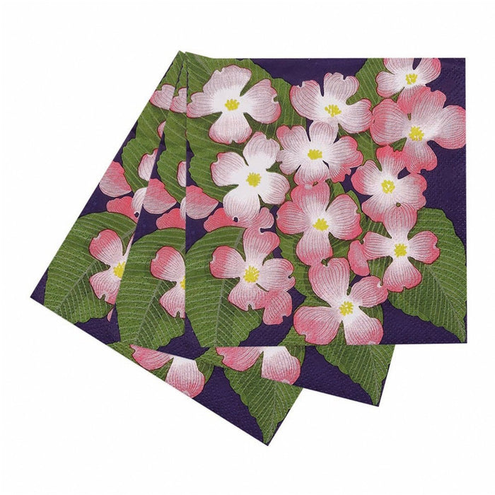 Pink Dogwood Paper Cocktail Napkins (Pack of 25) Paper Cocktail Napkin - rockflowerpaper