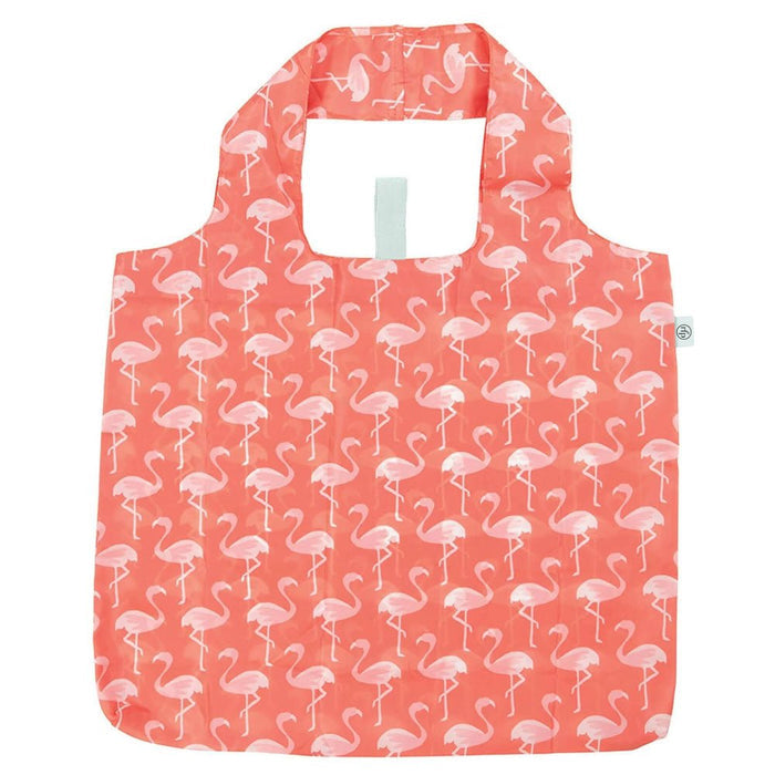 Pink Flamingos blu Reusable Shopping Bag Reusable Shopping Bag - Rockflowerpaper