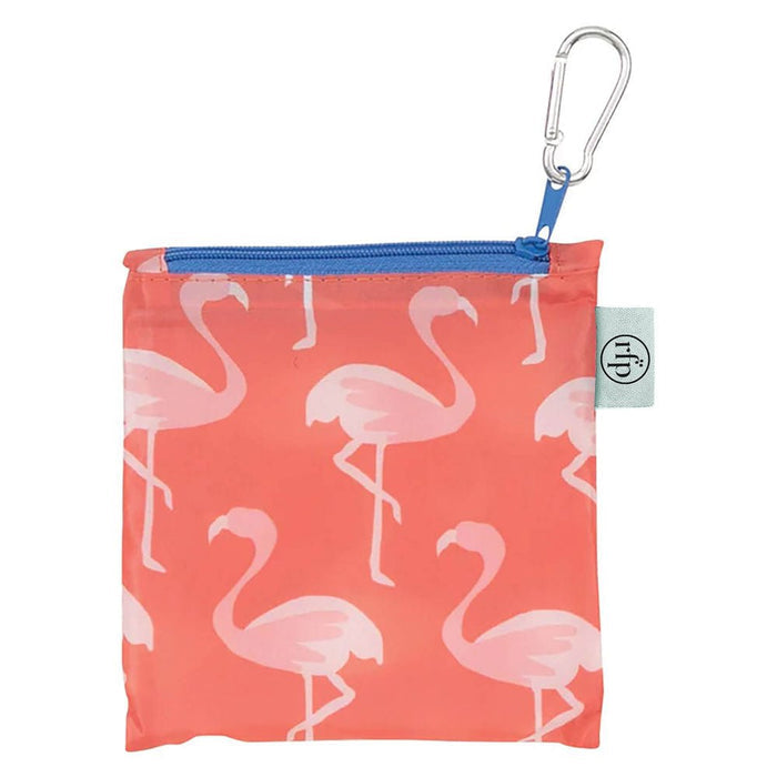 Pink Flamingos blu Reusable Shopping Bag Reusable Shopping Bag - Rockflowerpaper