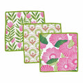Pink Papaver blu Dish Cloth Set of 3 Reusable Dish Cloth - rockflowerpaper