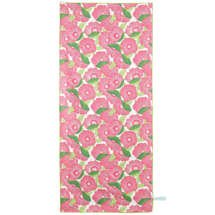 Pink Papaver Reversible Eco Beach Towel Beach Towel - Rockflowerpaper