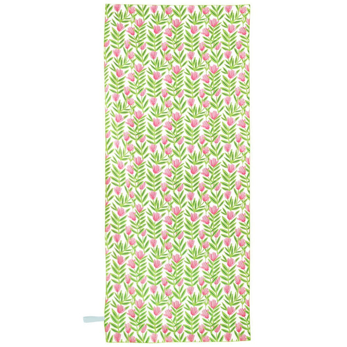 Pink Papaver Reversible Eco Beach Towel Beach Towel - Rockflowerpaper