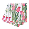 Pink Tulips Paper Cocktail Napkins (Pack of 25) Paper Cocktail Napkin - rockflowerpaper