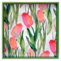 Pink Tulips 15 Inch Square Tray Tray - rockflowerpaper