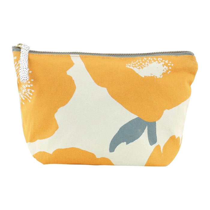 Poppies Gold Medium Essential Canvas Pouch Pouch - rockflowerpaper