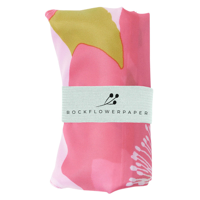 Poppies Pink blu Reusable Shopping Bag
