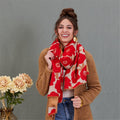 Poppies Red Reversible Wrap Scarf - rockflowerpaper