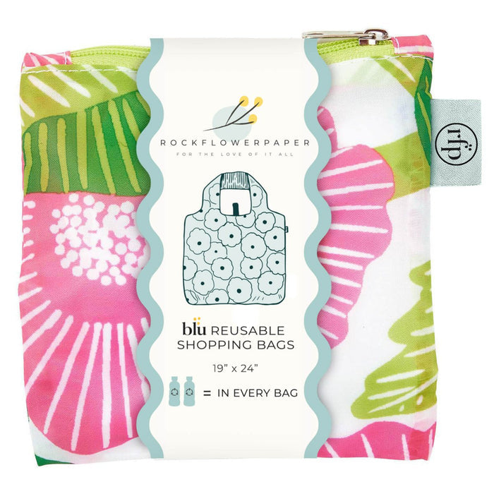 Poppy Papaver blu Reusable Shopping Bag Reusable Shopping Bag - rockflowerpaper
