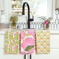 Poppy Papaver Cotton Kitchen Towels (Set of 3) Cotton Kitchen Towel - rockflowerpaper
