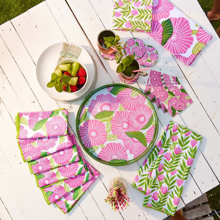 Poppy Papaver Cotton Kitchen Towels (Set of 3) Cotton Kitchen Towel - rockflowerpaper