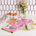 Poppy Papaver blu Kitchen Tea Towel - Double - Sided Print Kitchen Towel - rockflowerpaper
