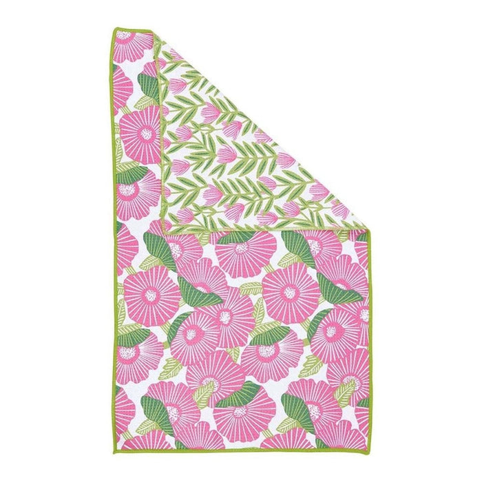 Poppy Papaver blu Kitchen Tea Towel - Double - Sided Print Kitchen Towel - rockflowerpaper