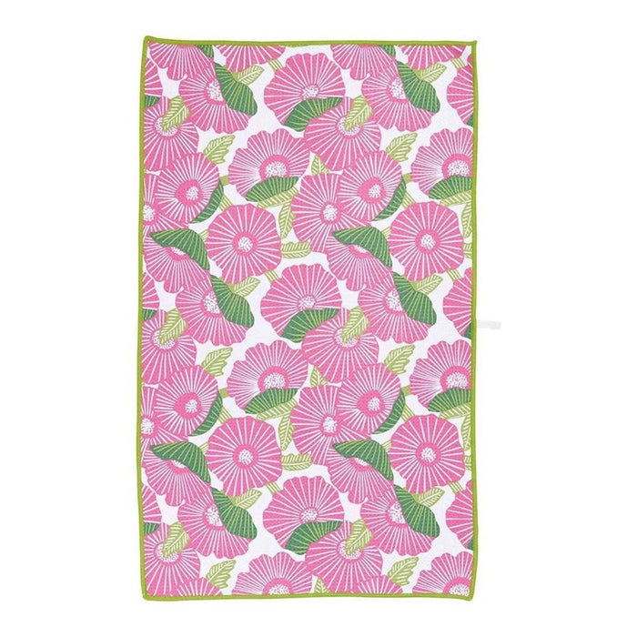 Poppy Papaver blu Kitchen Tea Towel - Double - Sided Print Kitchen Towel - rockflowerpaper