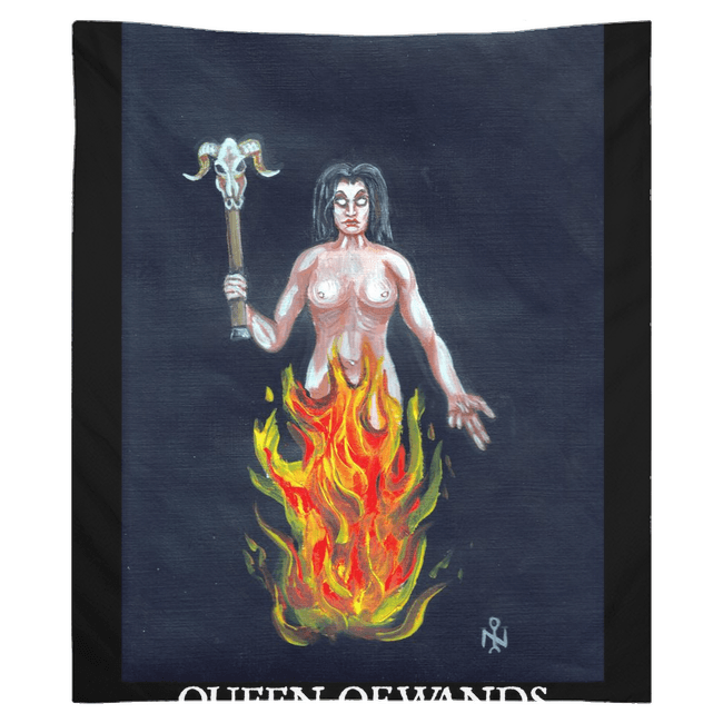Queen of Wands LILITH the Younger Luciferian Tarot Tapestries - The Luciferian Apotheca