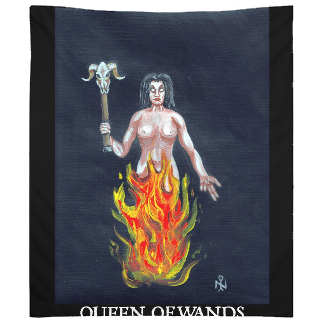 Queen of Wands LILITH the Younger Luciferian Tarot Tapestries - The Luciferian Apotheca