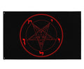 Red Satanic Sigil of Baphomet Flag - The Luciferian Apotheca
