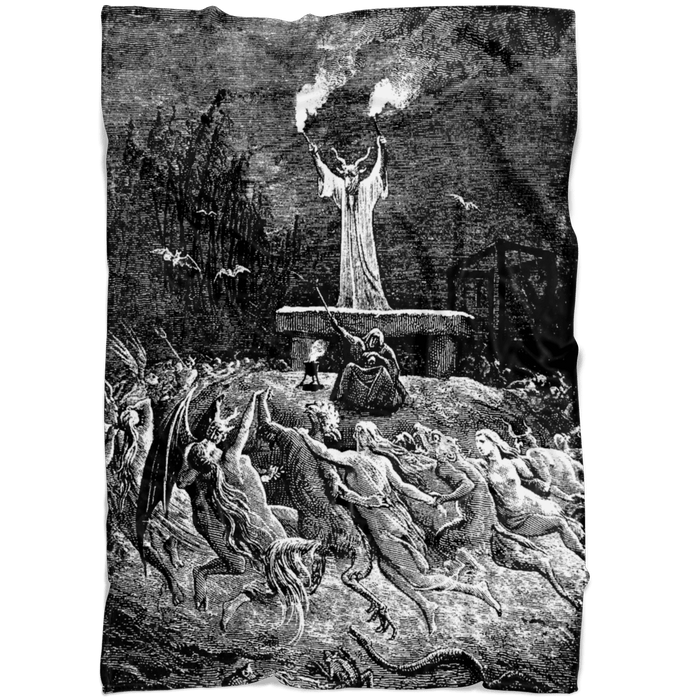 Sabbat of Witches and Demons Fleece Blanket